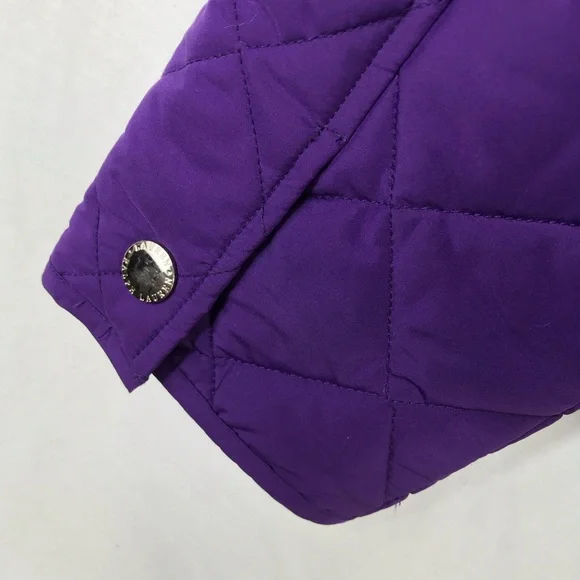 LAUREN RALPH LAUREN Lightweight Quilted Royal Purple Jacket Womens L - Picture 4 of 4